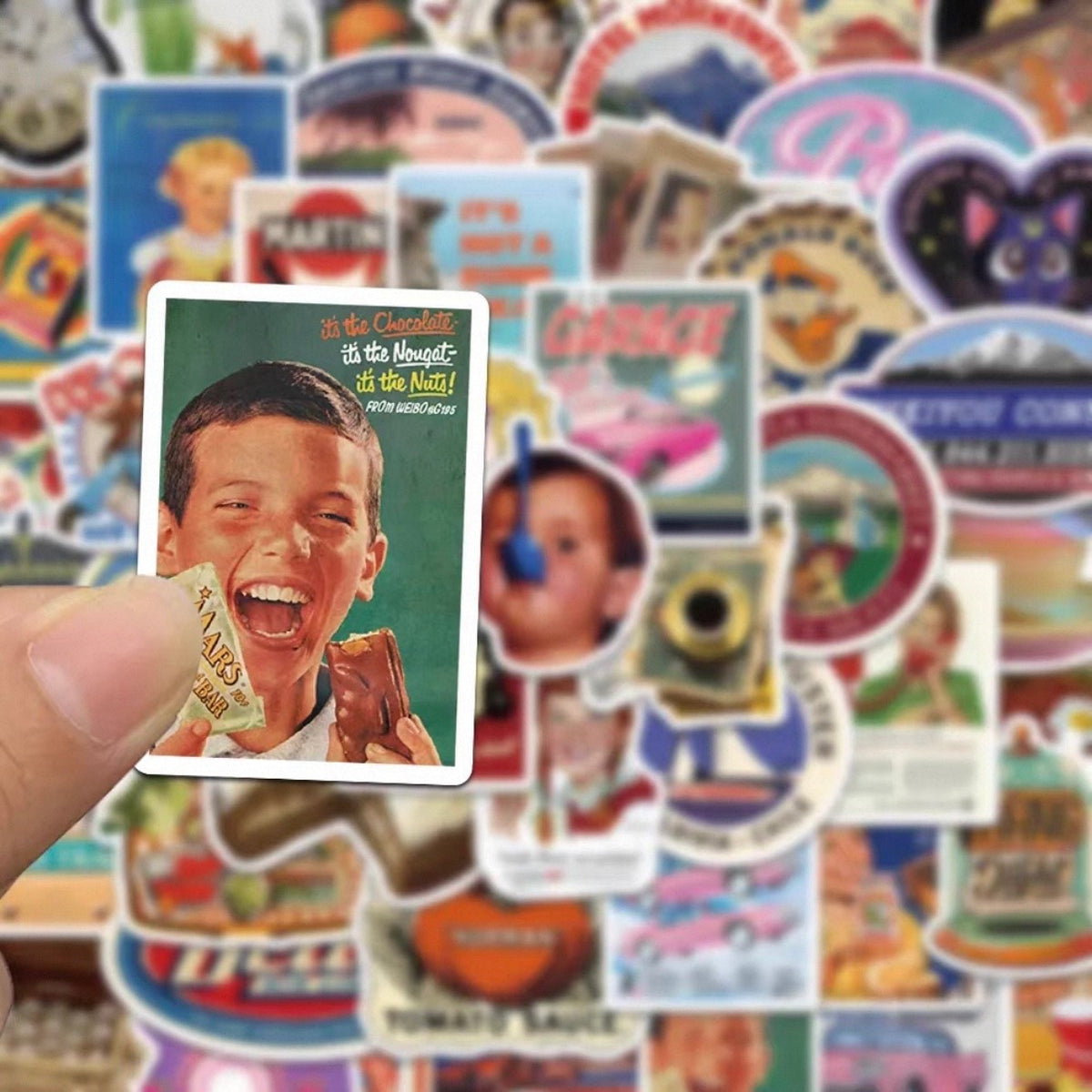 American Vintage Style Stickers Pack
