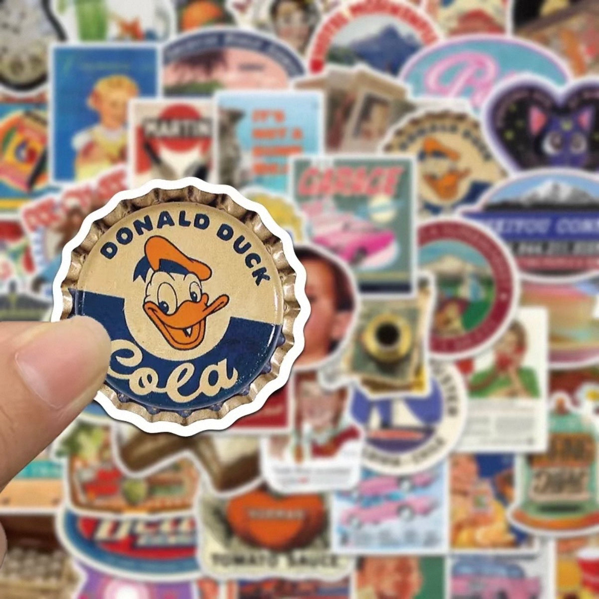 American Vintage Style Stickers Pack